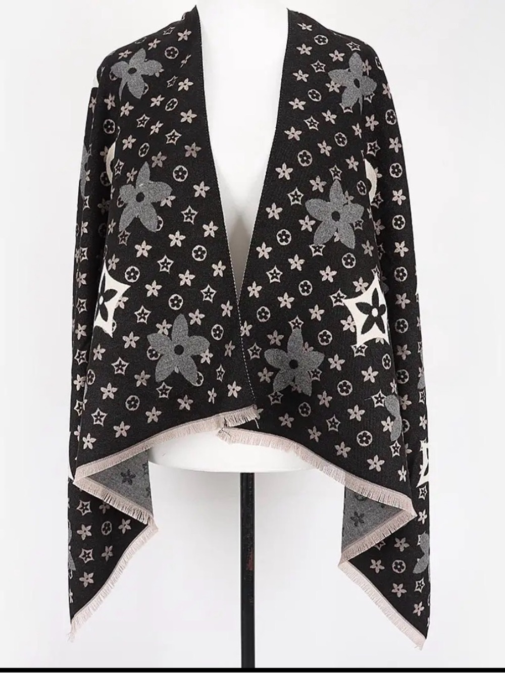 Fashion Scarf Wrap - Pink and Beige Patterned Styles - Picture 15 of 16